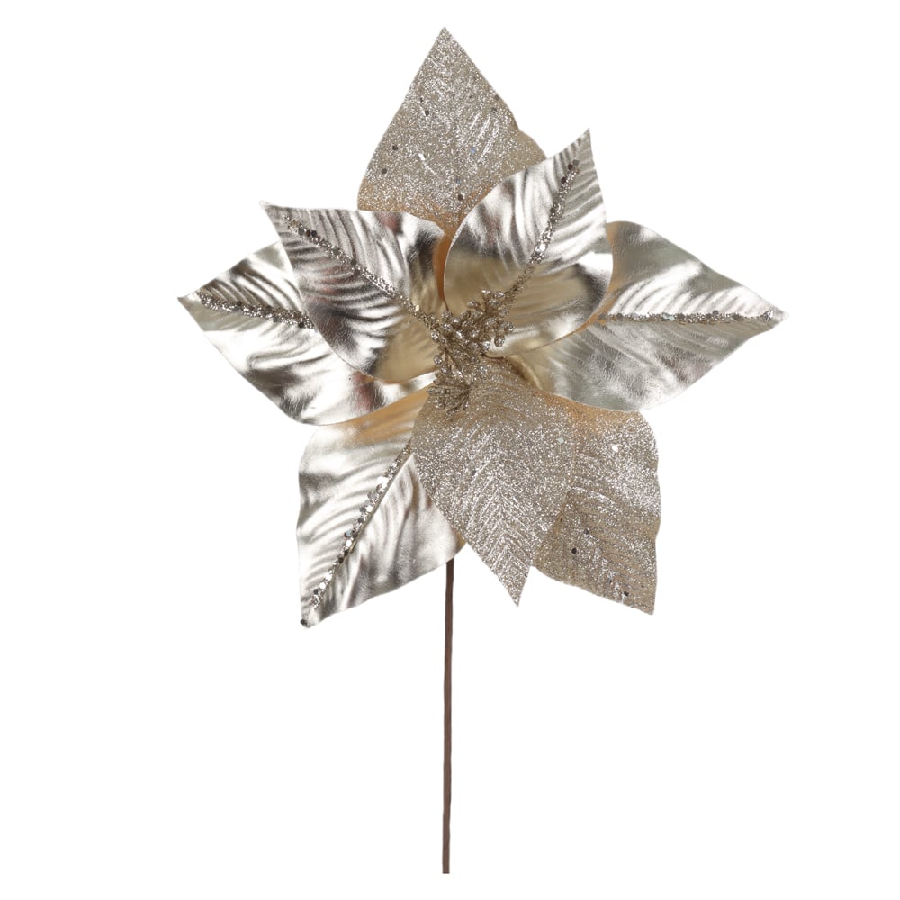 H.BICO DE PAPAGAIO NATAL C/GLITTER (CHAMPANHE) 25cm 29d 8P