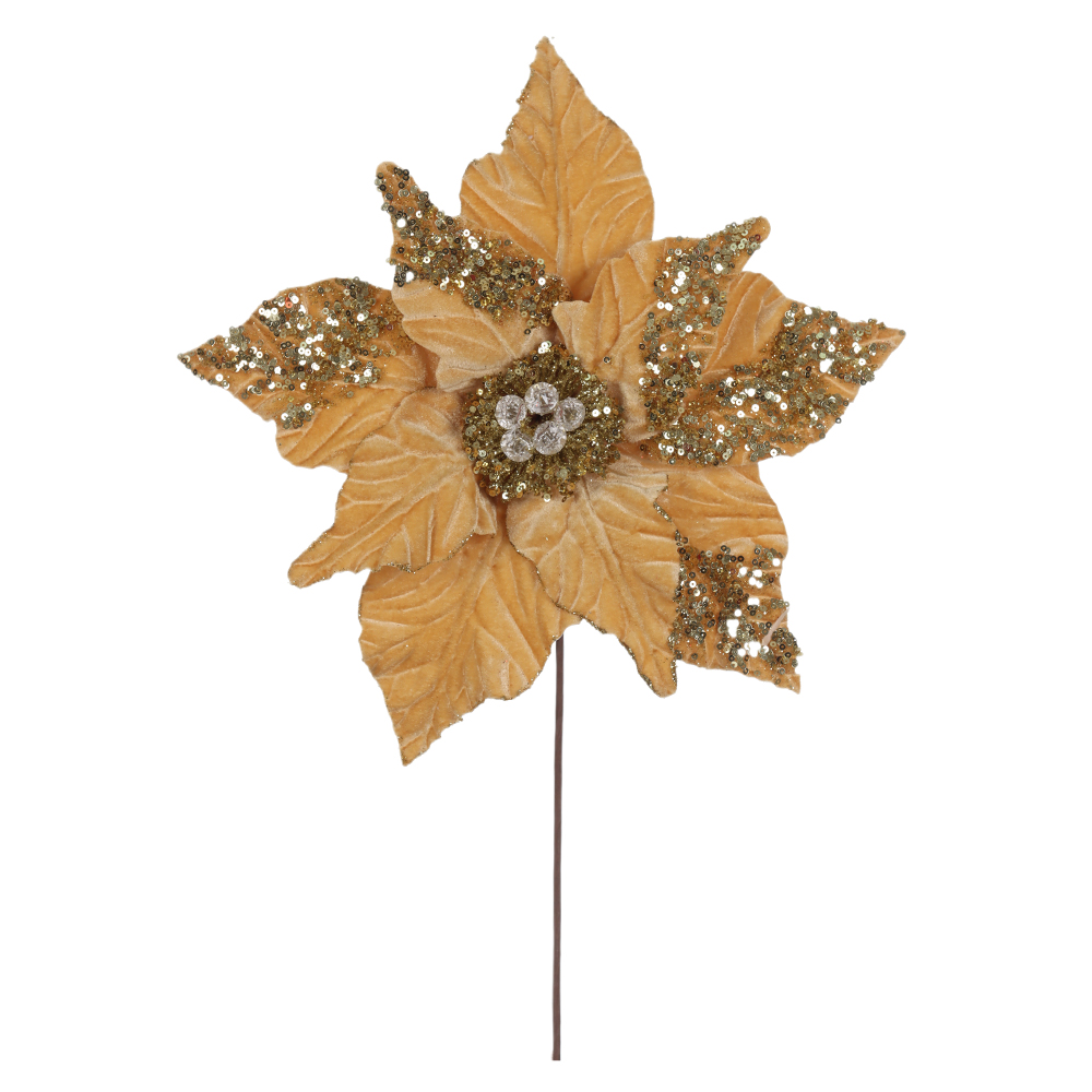 H.BICO DE PAPAGAIO NATAL NATAL (DOURADO GLITTER DOURADO) 25cm 37d 9P