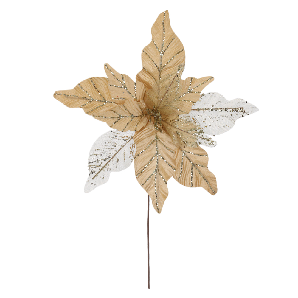 H.BICO DE PAPAGAIO NATAL AVELUDADO (DOURADO GLITTER DOURADO) 25cm 45d 11P