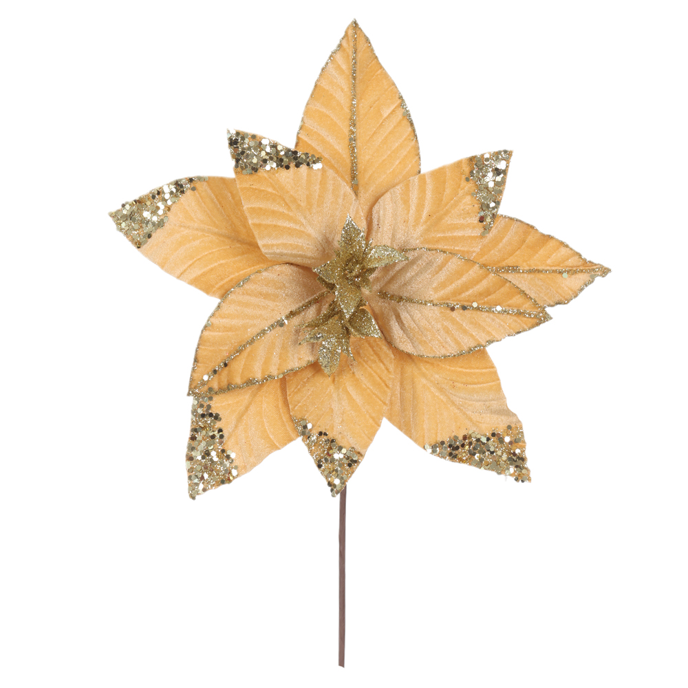 H.BICO DE PAPAGAIO NATAL AVELUDADO (DOURADO GLITTER DOURADO) 25cm 32d 10P
