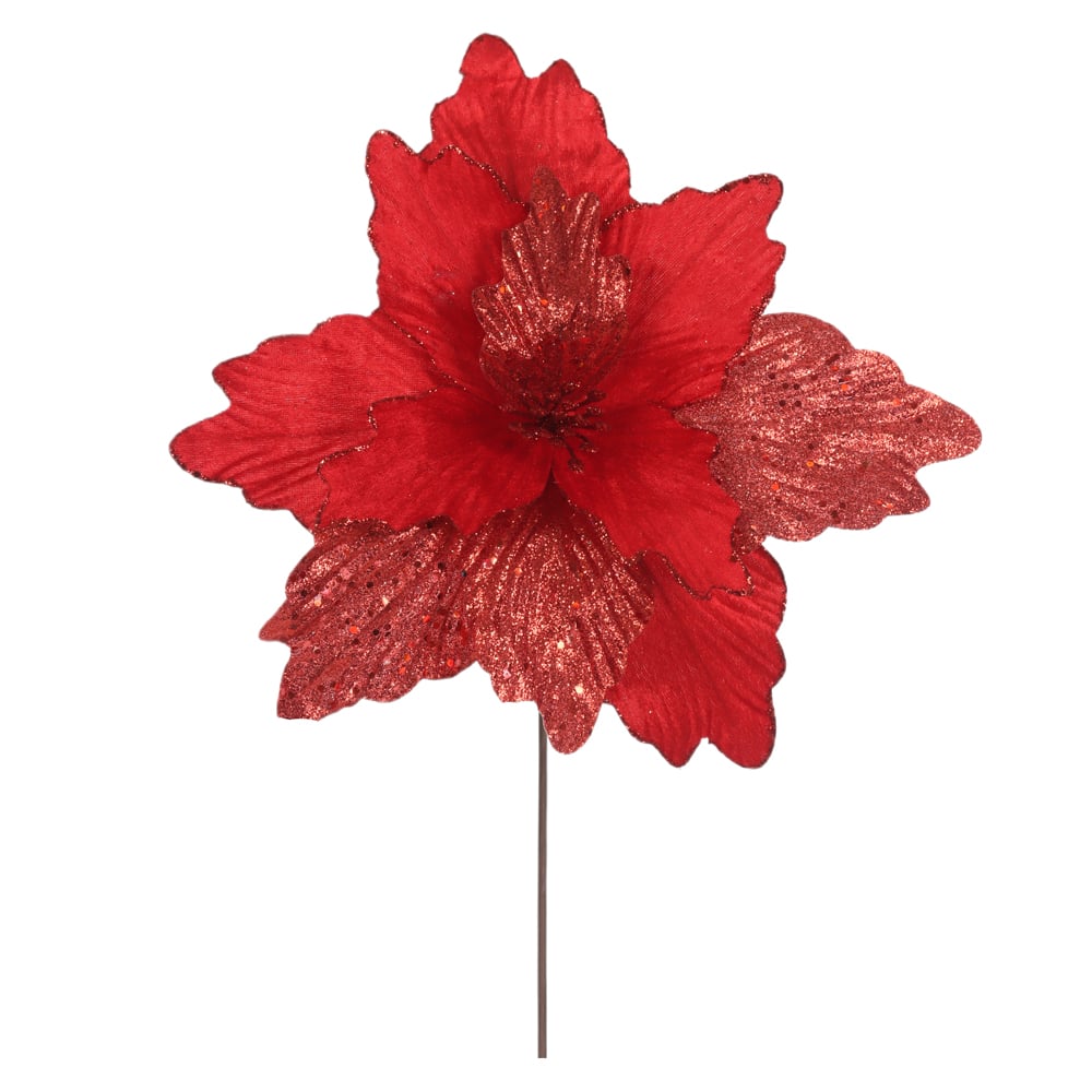 H.BICO DE PAPAGAIO NATAL (VERMELHO GLITTER VERMELHO) 25cm 32d 11P