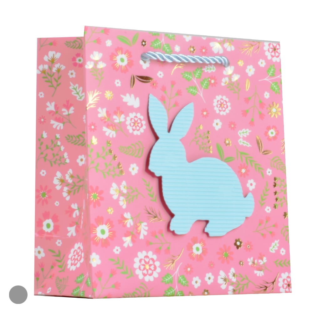 SACOLA P PAPEL FLORAL VIBRANTE (ROSA) 14,3X15,5cm