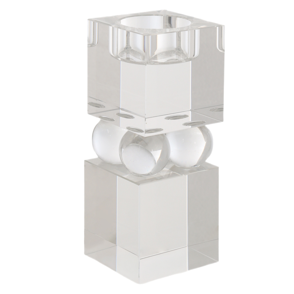 PORTA VELA DECOR CRISTAL (TRANSPARENTE) 14,5X6X6cm
