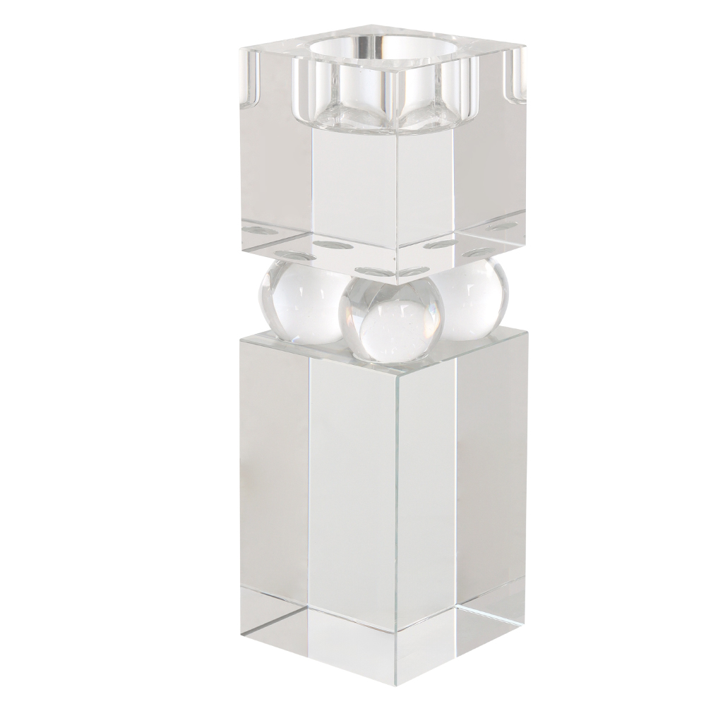 PORTA VELA DECOR CRISTAL (TRANSPARENTE) 17,5X6X6cm