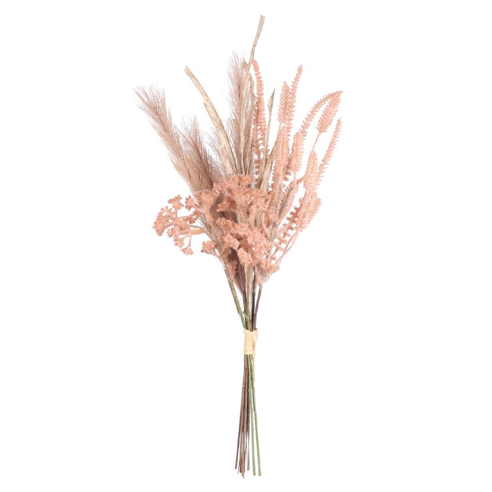 B.PLUMA MISTO RAMALHETE C/FITA X11 (OCRE OUTONO) 46cm