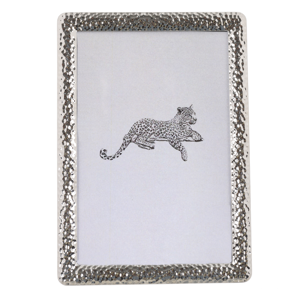 PORTA RETRATO METAL FTO 10X15 SHINY (PRATA) 17,5X12,4X1,6cm