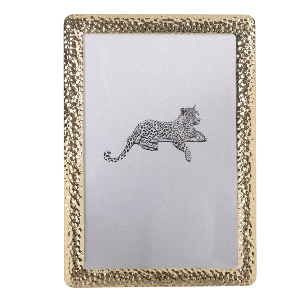 PORTA RETRATO METAL FTO 10X15 SHINY (DOURADO) 17,5X12,4X1,6cm