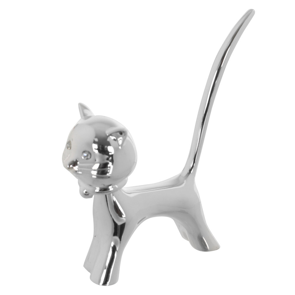 PORTA ANEL METAL CAT (PRATA) 7,1X6,7cm