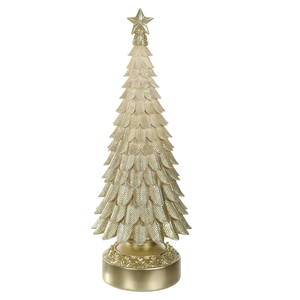 RESINA NATAL ARVORE DECORATIVA DEGRADE (DOURADO) 60X22,5cm