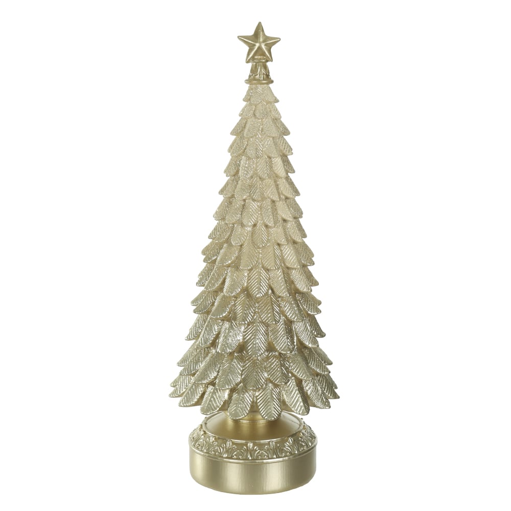 RESINA NATAL ARVORE DECORATIVA DEGRADE (DOURADO) 41X15,5cm