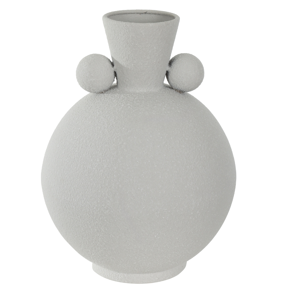 VASO DECORATIVO METAL BALLS (OFF WHITE) 24cm 18d