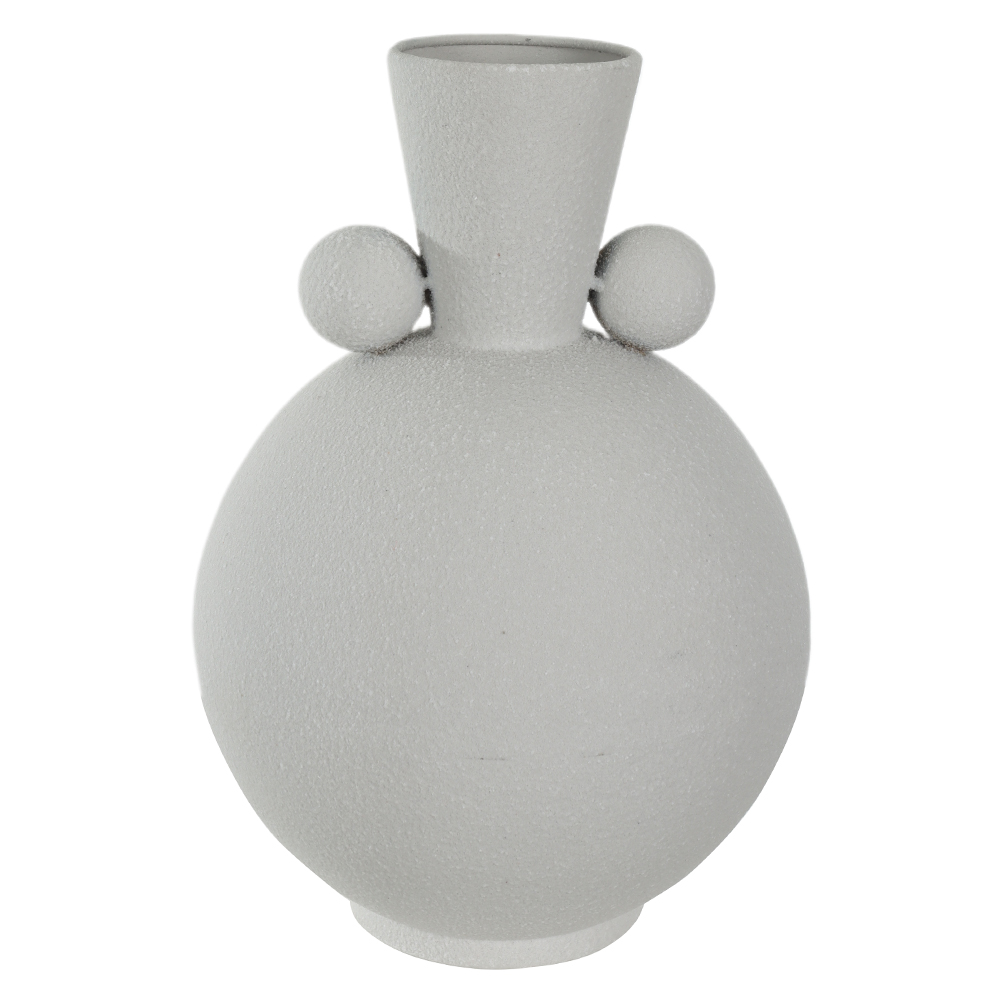 VASO DECORATIVO METAL BALLS (OFF WHITE) 29cm 20d