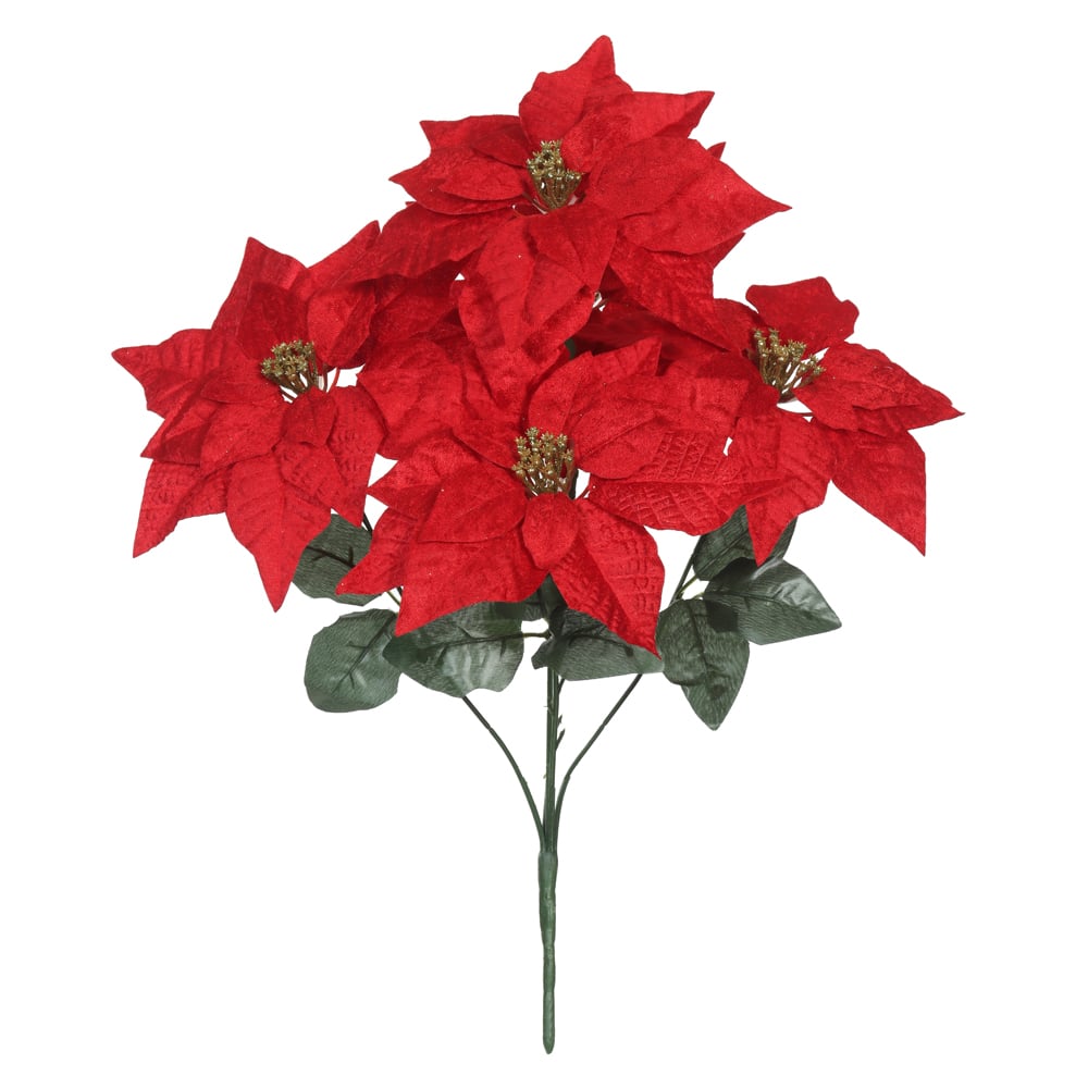 H.BICO DE PAPAGAIO NATAL AVELUDADO X5 (VERMELHO) 45cm 25d