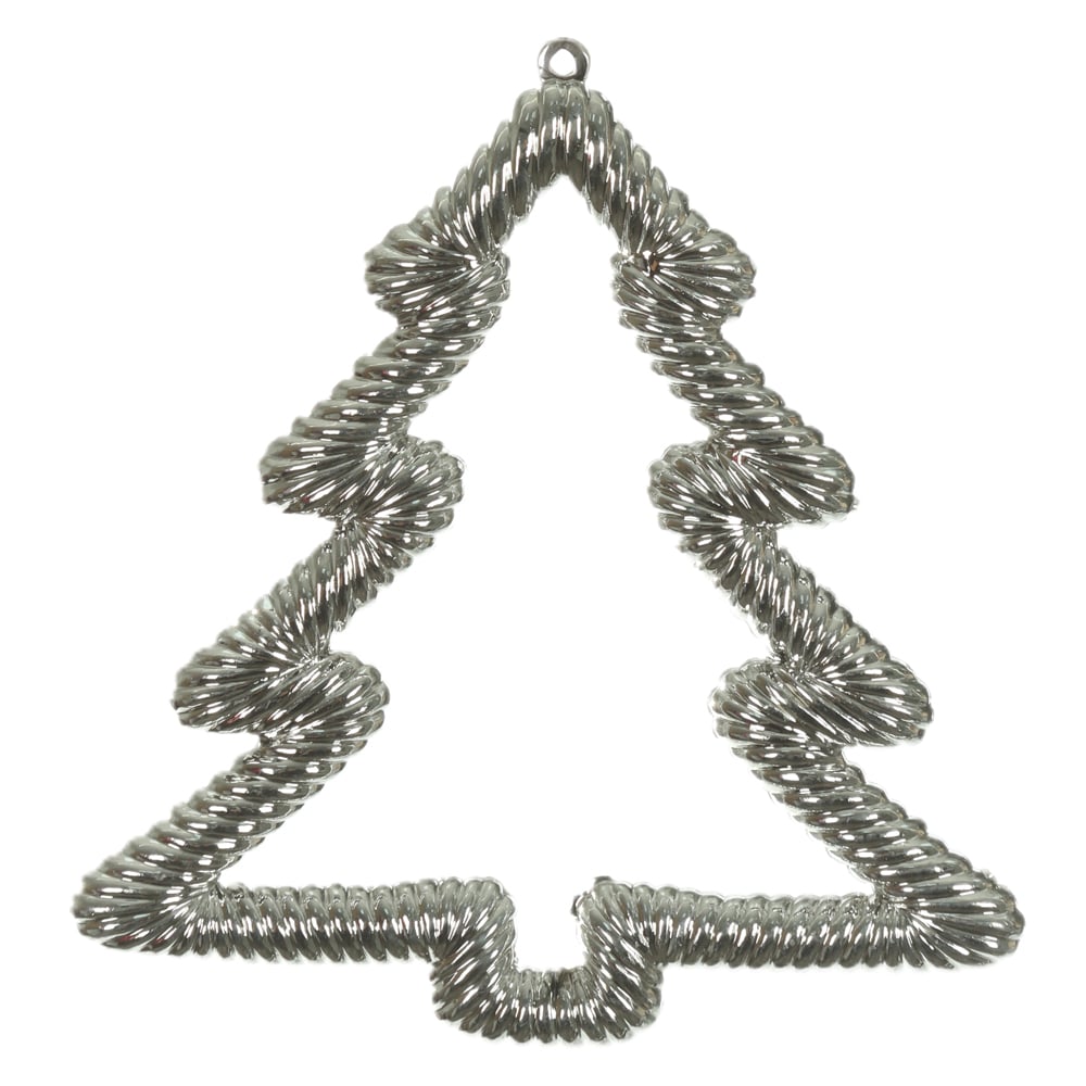 ENFEITE ARVORE DE NATAL VAZADA (PRATA) 17X0,7X8cm