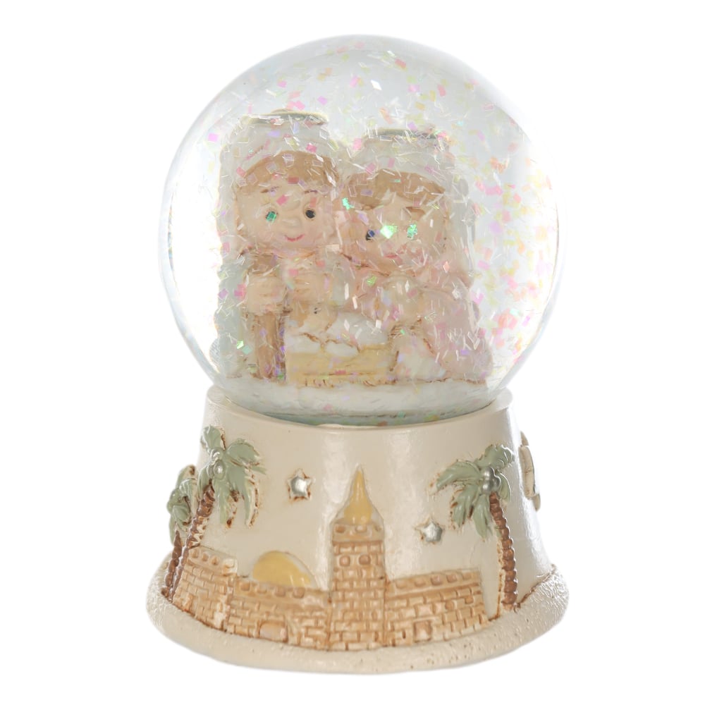 RESINA NATAL GLOBO SAGRADA FAMILIA INFANTIL (COLORIDO) 6,5X4,5cm
