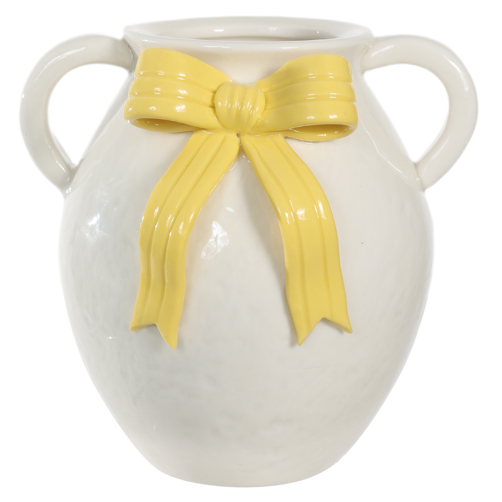 VASO DECORATIVA LACO (AMARELO) 12,7X12X12,5cm