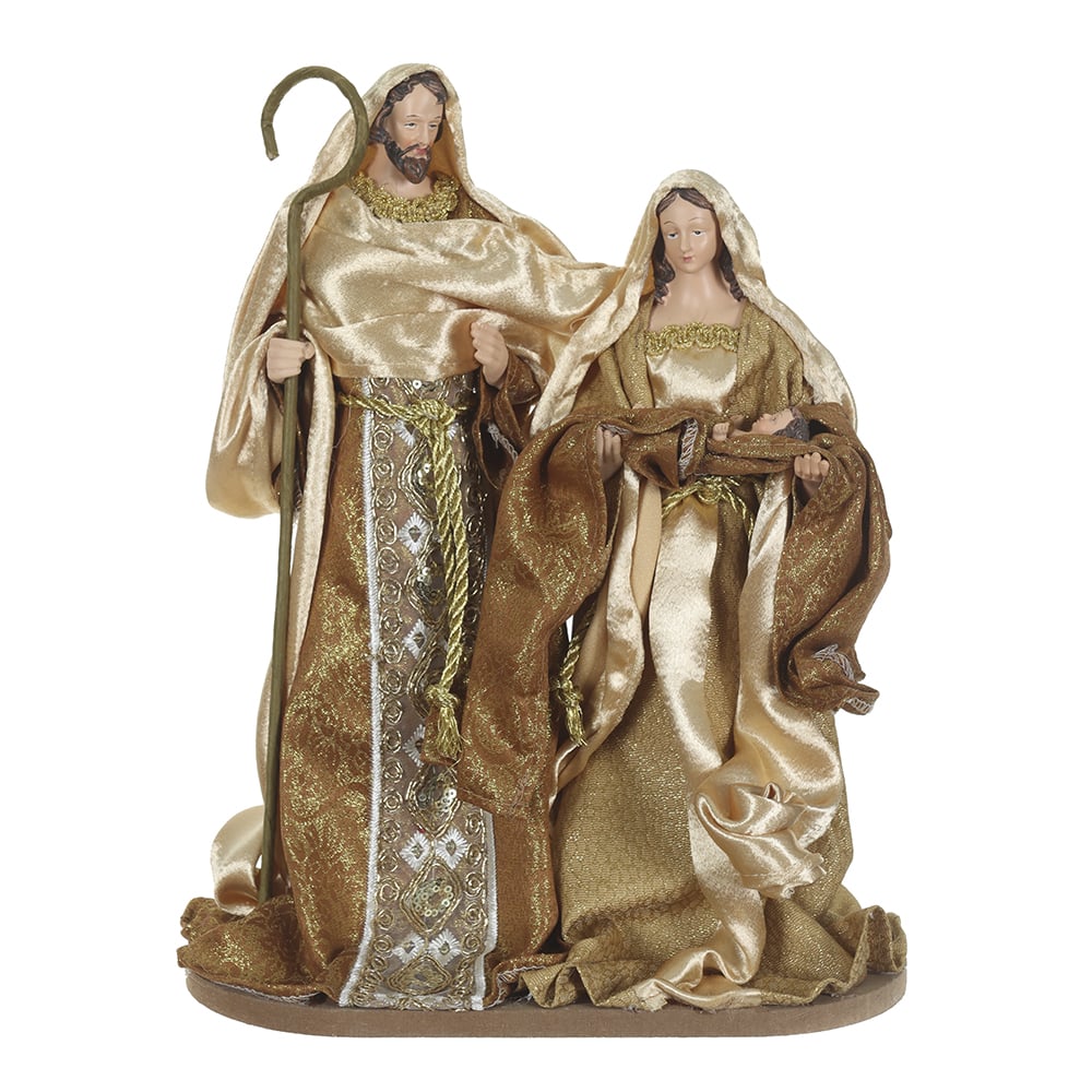 RESINA SACRA NATAL SAGRADA FAMILIA (BEGE) 33X26cm