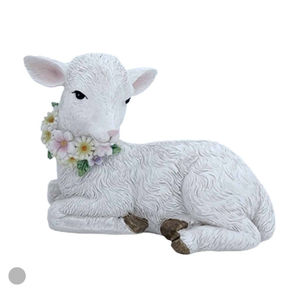 RESINA DECORATIVA OVELHA (BRANCO) 10X6,5X14cm