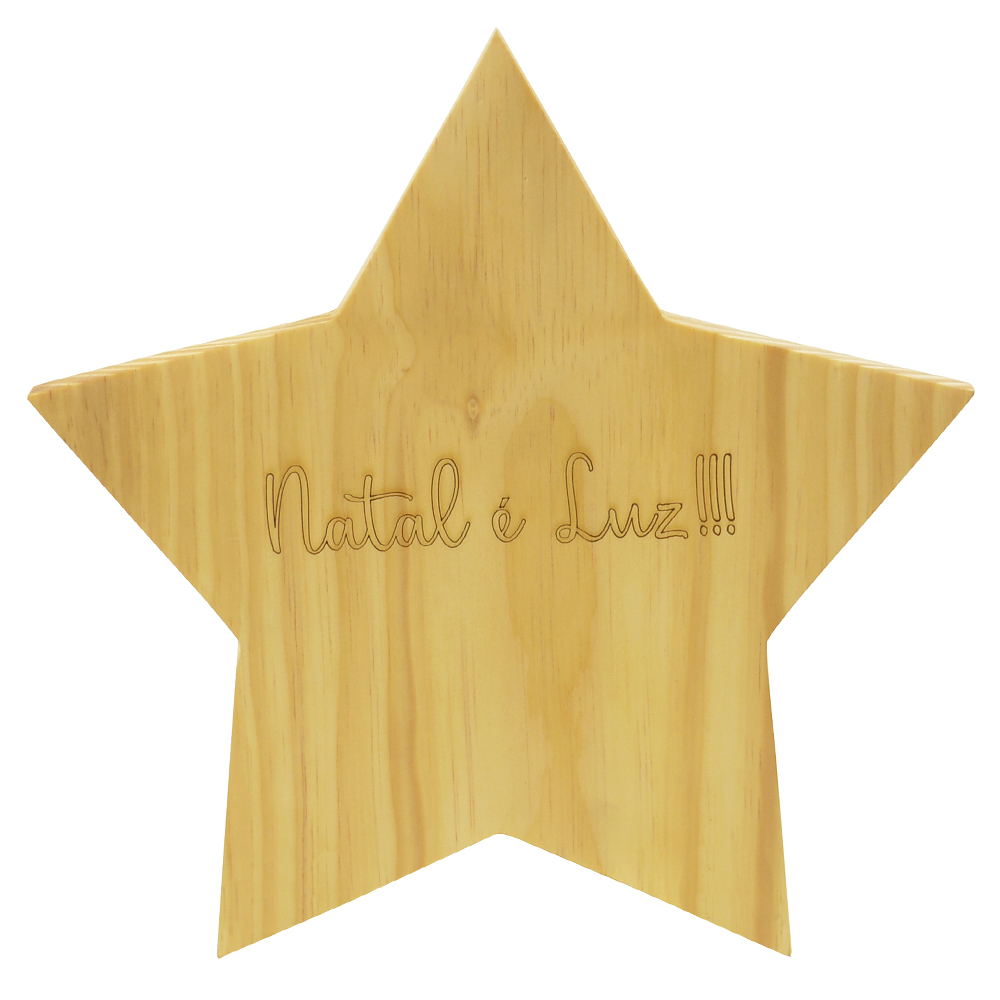 TABUA MADEIRA ESTRELA (NATURAL) 28X28CM