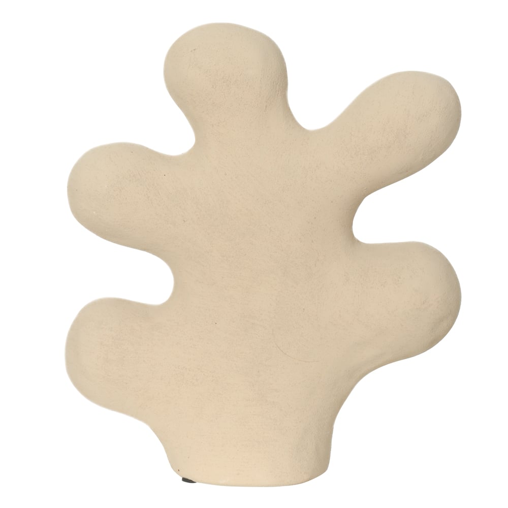 ESCULTURA DECORATIVA CERAMICA ORGANICA (BEGE) 25X22,5X8,5cm