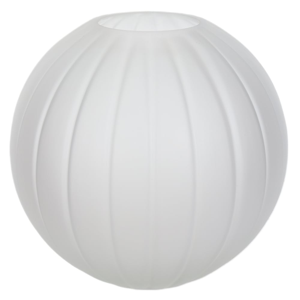 VASO DECORATIVO VIDRO ESFERA (TRANSPARENTE FOSCO) 17cm 18d