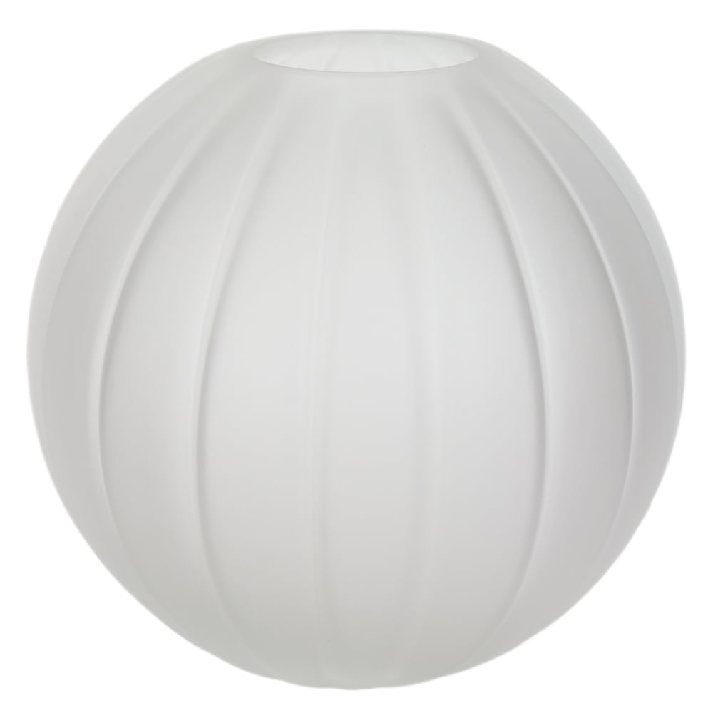 VASO DECORATIVO VIDRO ESFERA (TRANSPARENTE FOSCO) 13,5cm 15d