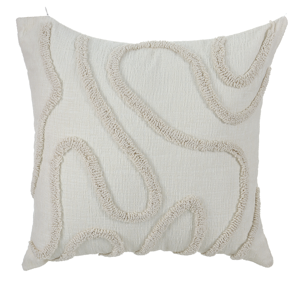 ALMOFADA POLIESTER WAVES (BEGE) 50X50cm