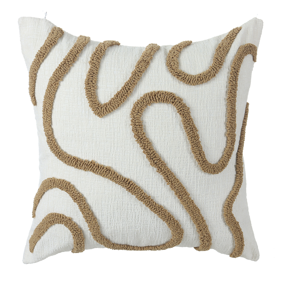 ALMOFADA POLIESTER WAVES (MARROM) 50X50cm