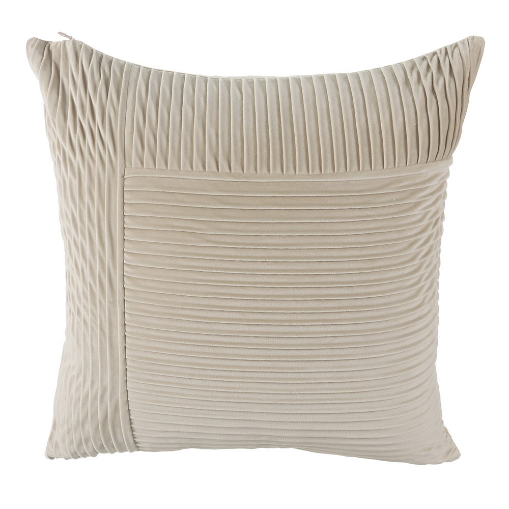 ALMOFADA POLIESTER LINES (BEGE) 50X50cm