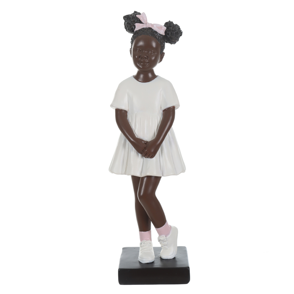 ESCULTURA DECOR POLIRESINA MENINA (COLORIDA) 25,5X8X7cm