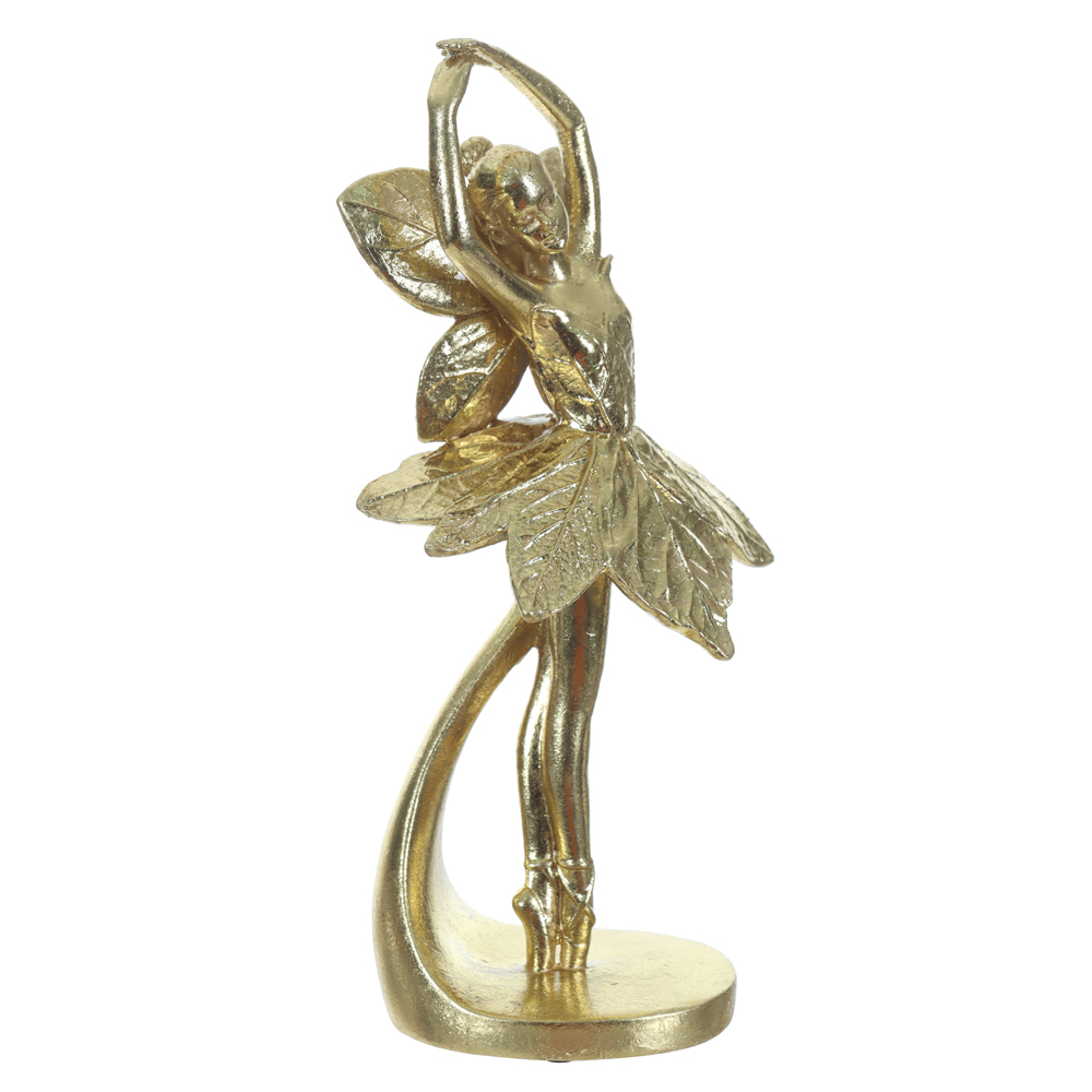 ESCULTURA DECOR POLIRESINA BAILARINA (DOURADO) 21,2X9,2X9cm