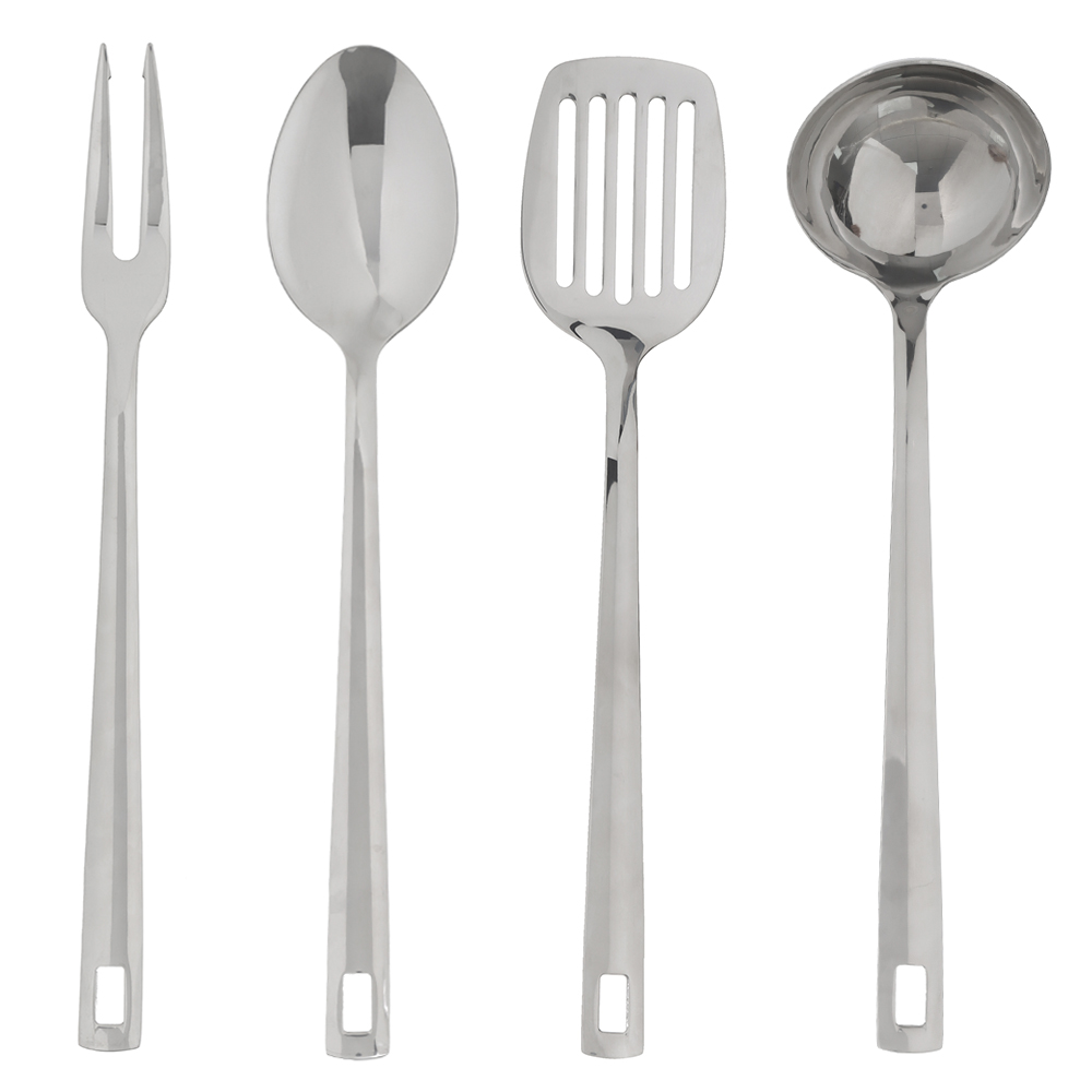 KIT TALHER SERVIR ACO INOX C/4 PCS PETRA (PRATA)