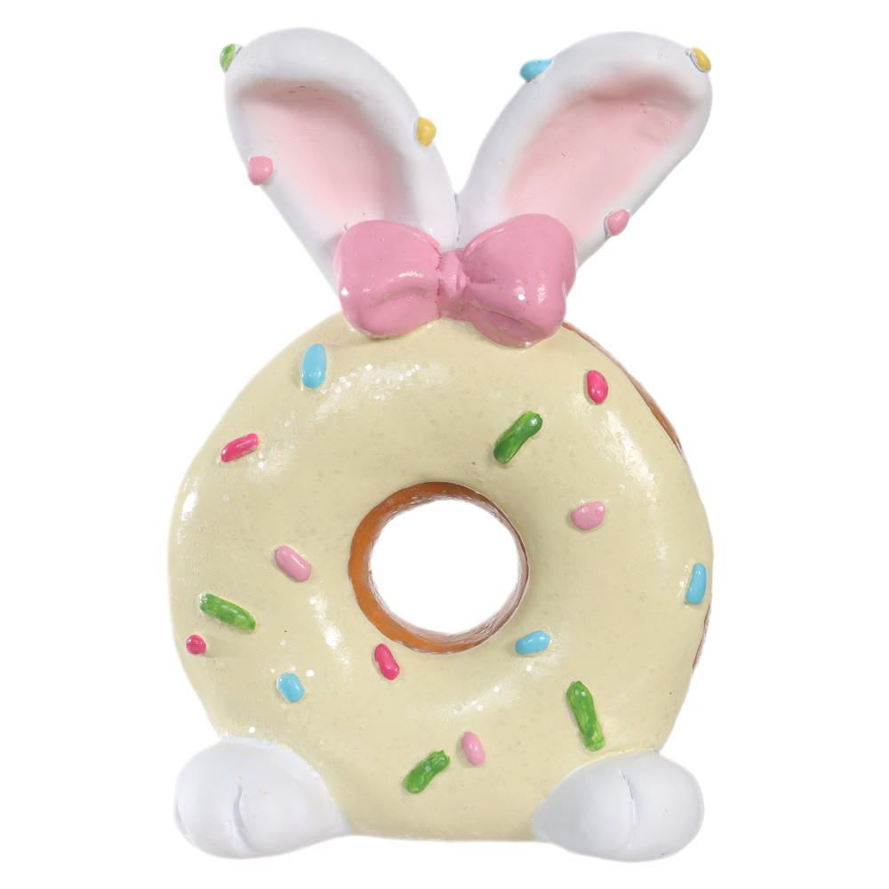 RESINA DECORATIVA DONUT (AMARELO) 9X4,5X13,8cm
