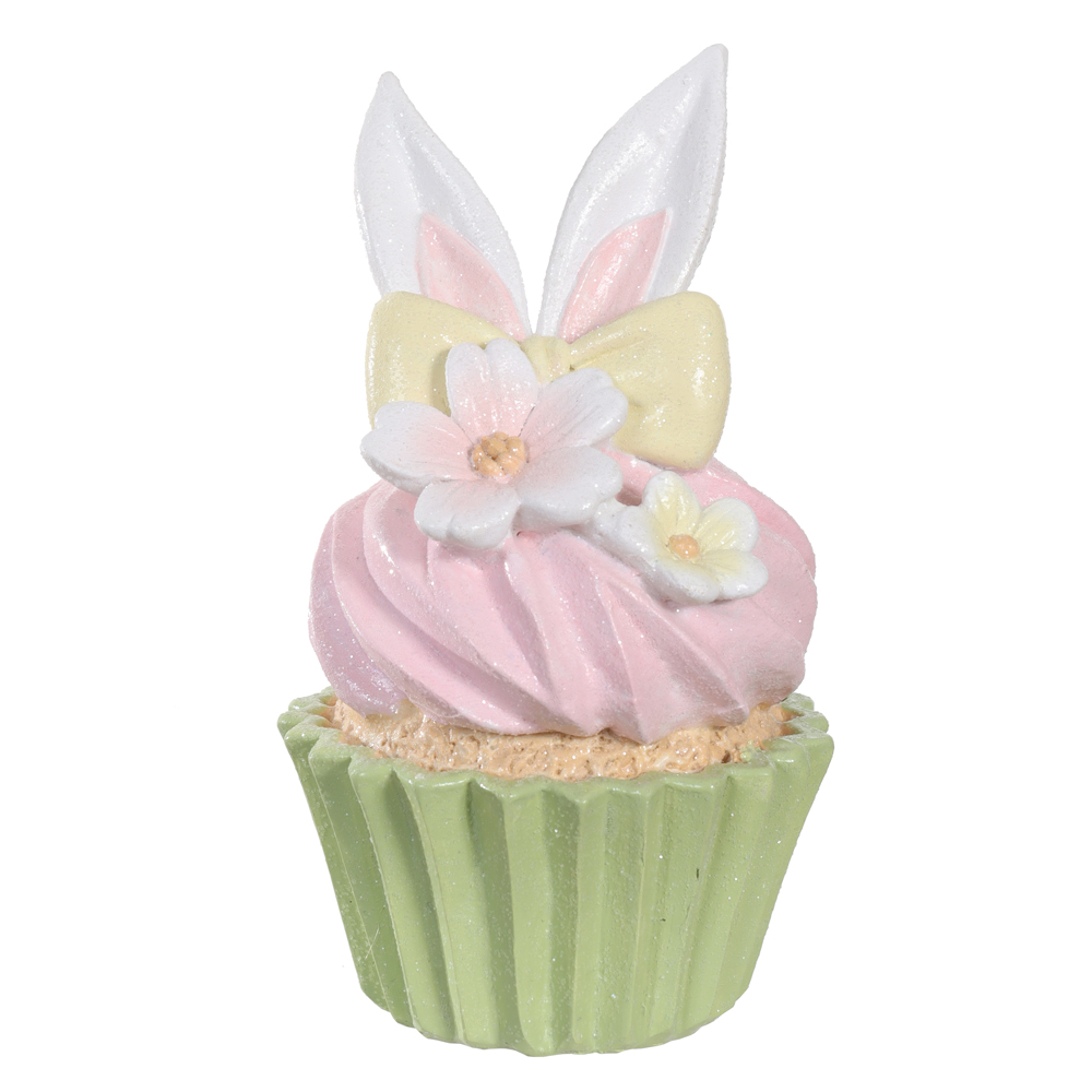 RESINA DECORATIVA CUPCAKE (ROSA) 7,5X7,5X12,7cm