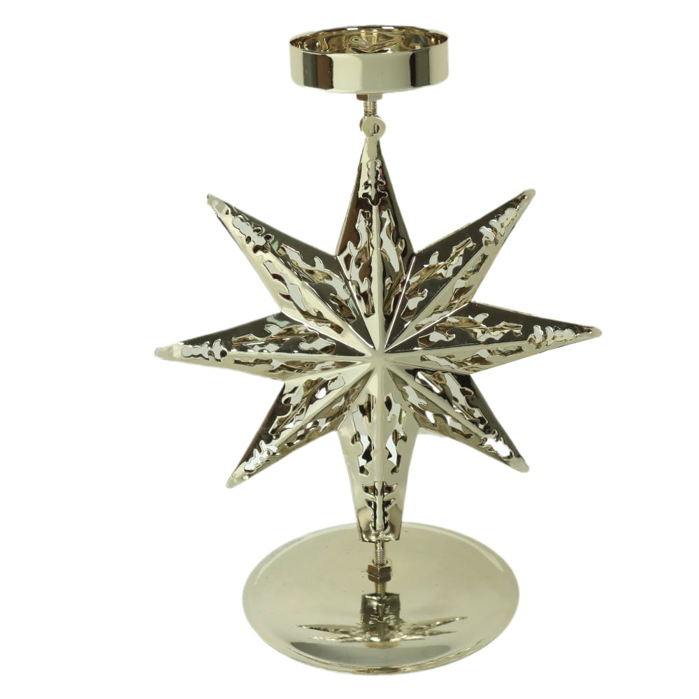 NATAL CASTICAL ESTRELA VAZADA METAL. (DOURADO) 17X8X12,7cm
