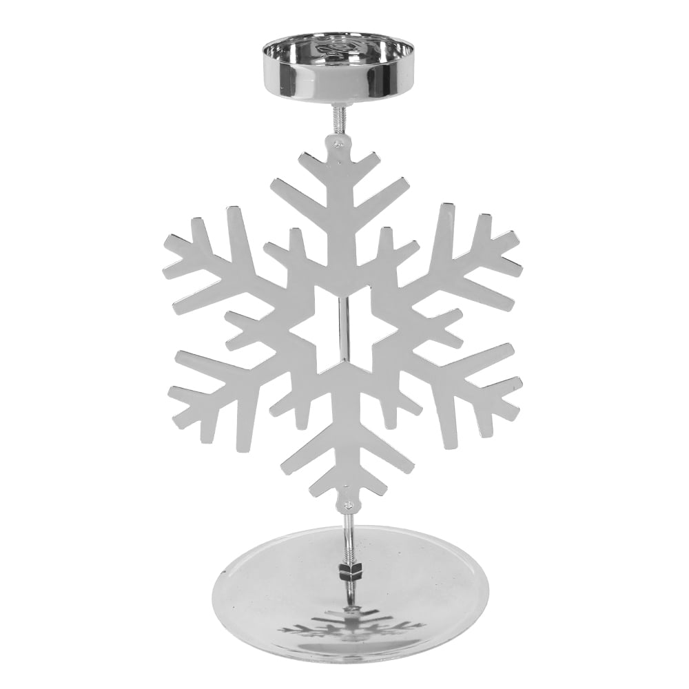NATAL CASTICAL FLOCO DE NEVE DECORATIVO METAL (PRATA) 17X8X10,3cm
