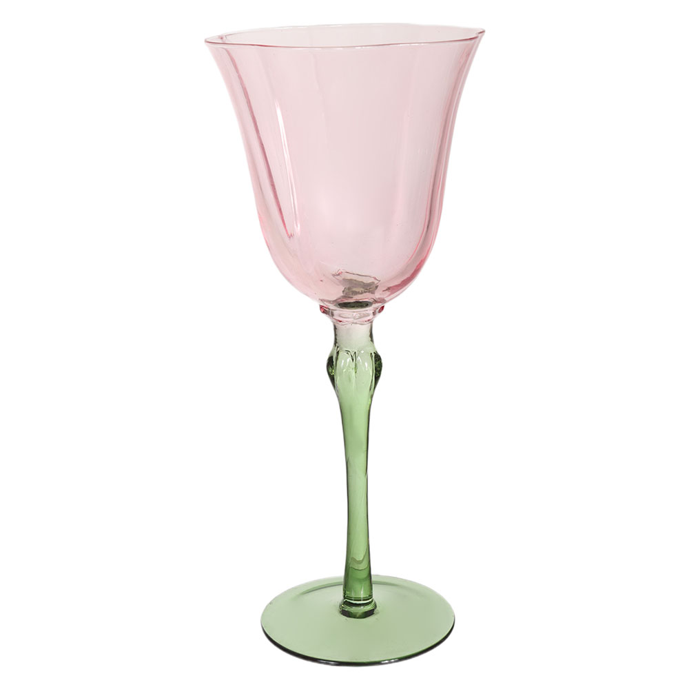 TACA VIDRO 450ML CANDY VIBRANTE (ROSA) 10,7X23,5cm