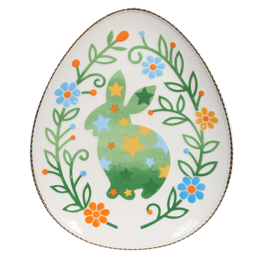 QUADRO DECORATIVO PAREDE COELHO VIBRANTE (VERDE) 2,6X20,5X17cm