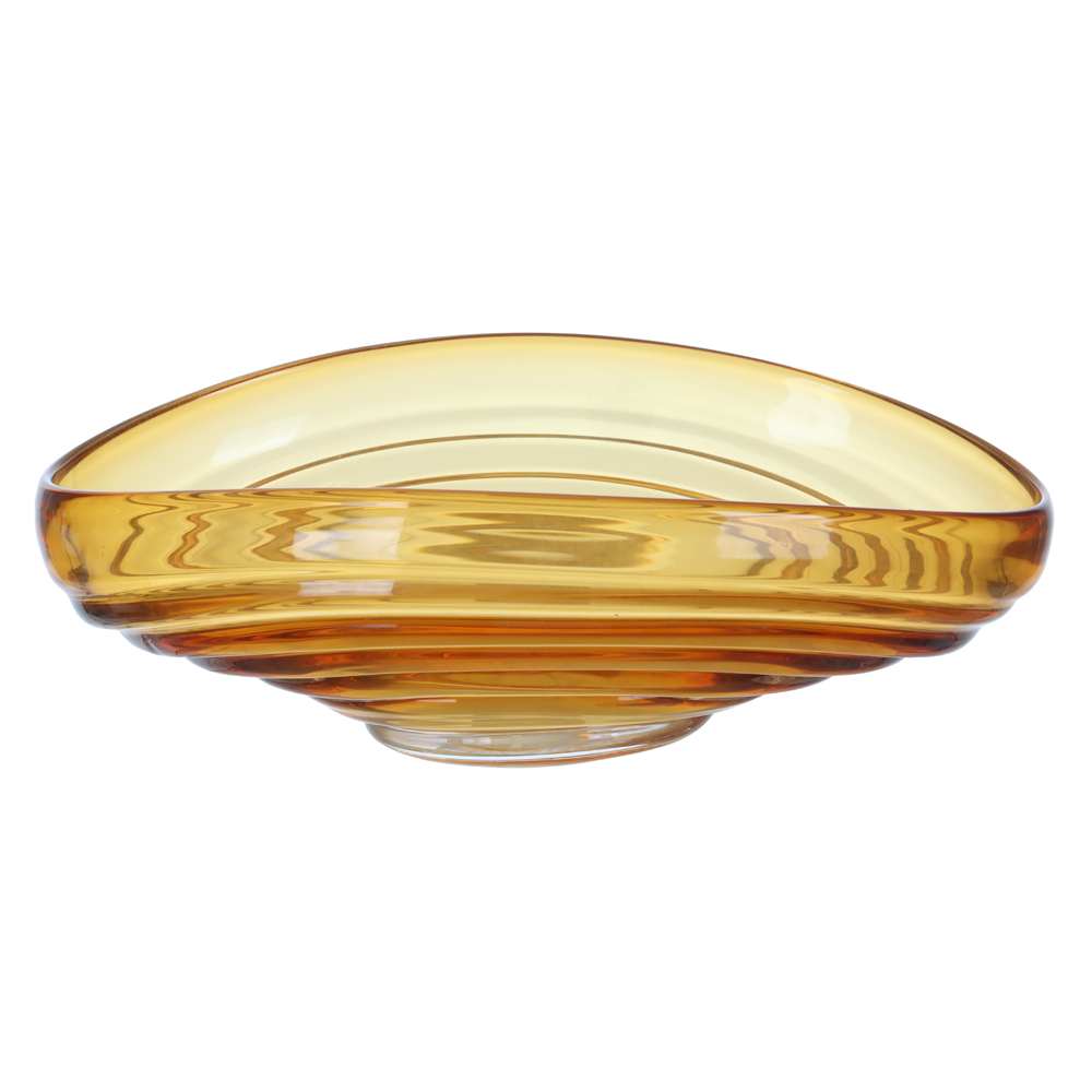CENTRO DE MESA VIDRO (AMBAR) 15X40X24cm