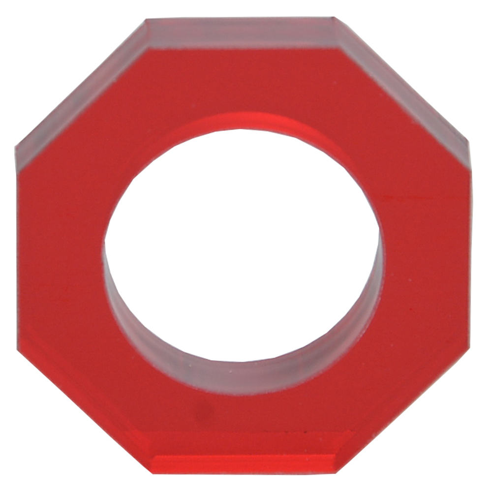 PORTA GUARDANAPO ACRILICO HEXAGONAL (VERMELHO) 5X5CM