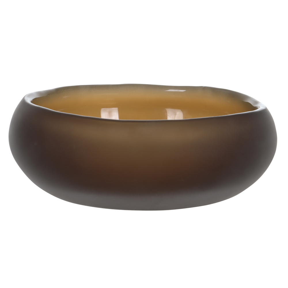 CENTRO DE MESA VIDRO (MARROM) 8cm 23d