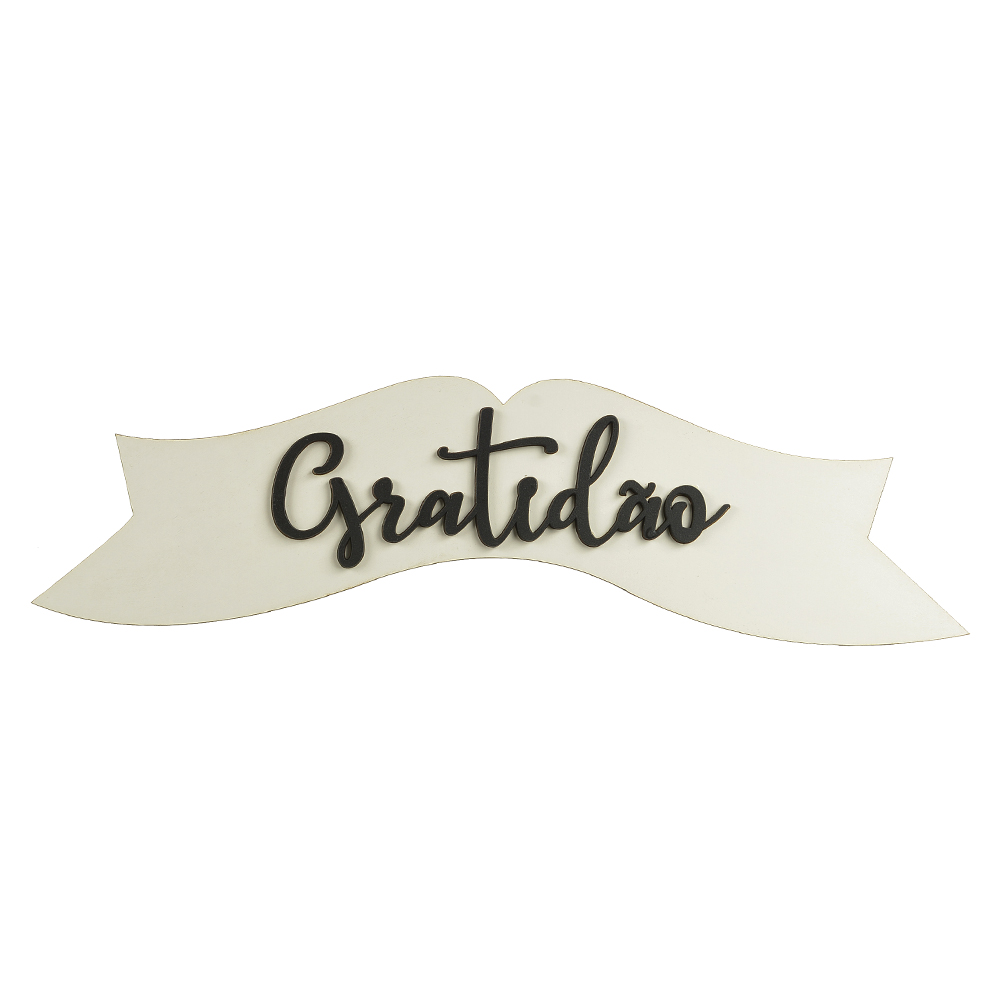 LETREIRO GRATIDAO (PRETO) 10X35CM