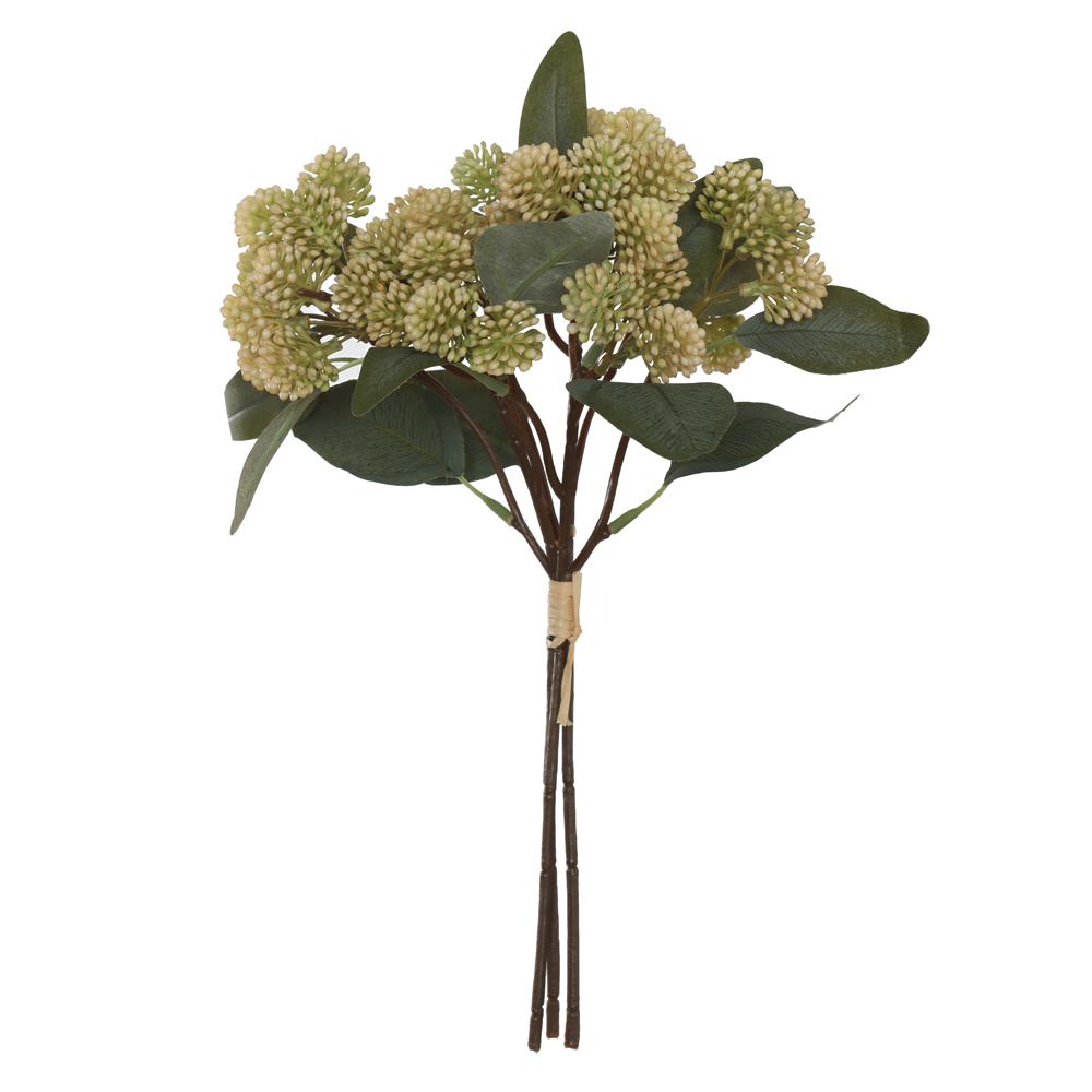 B.MAMONA RAMALHETE C/FITA X3 (CREME OUTONO) 37cm