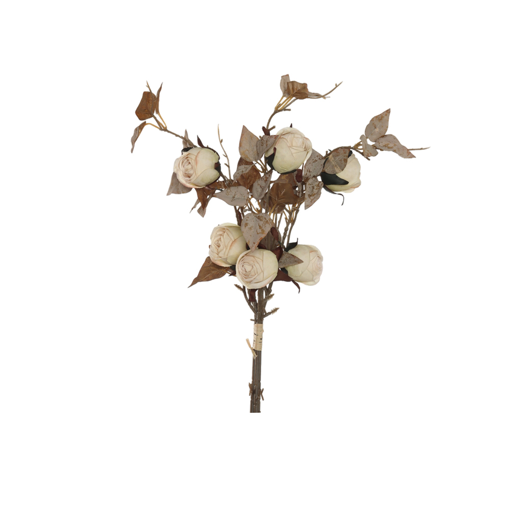 B.ROSA RAMALHETE C/FITA X3 (CREME OUTONO) 55cm