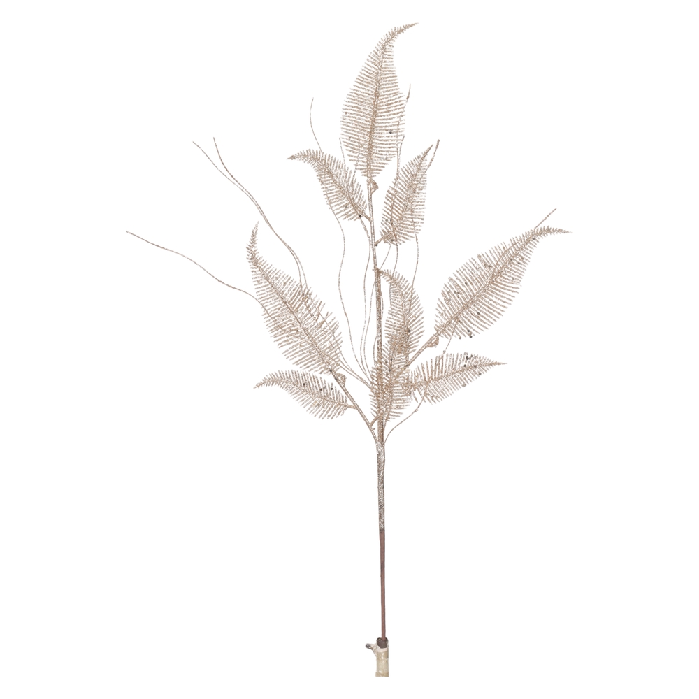 C.FOLHA NATAL C/GLITTER (CHAMPANHE) 70cm