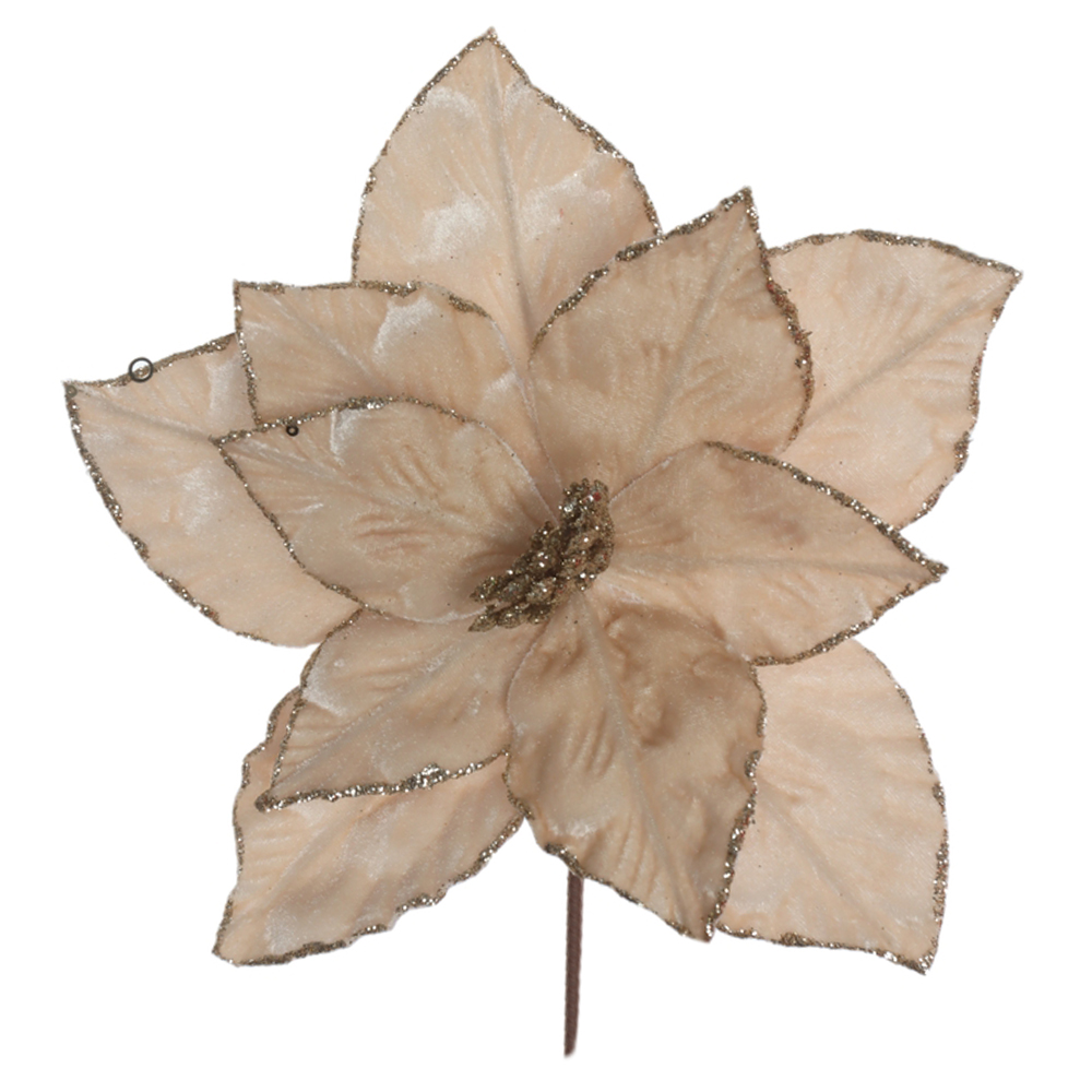 H.BICO DE PAPAGAIO NATAL AVELUDADO (CHAMPANHE GLITTER CHAMPANHE) 25cm 24d 11P