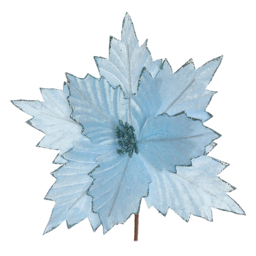 H.BICO DE PAPAGAIO NATAL AVELUDADO (AZUL CLARO GLITTER AZUL CLARO) 25cm 26d 8P