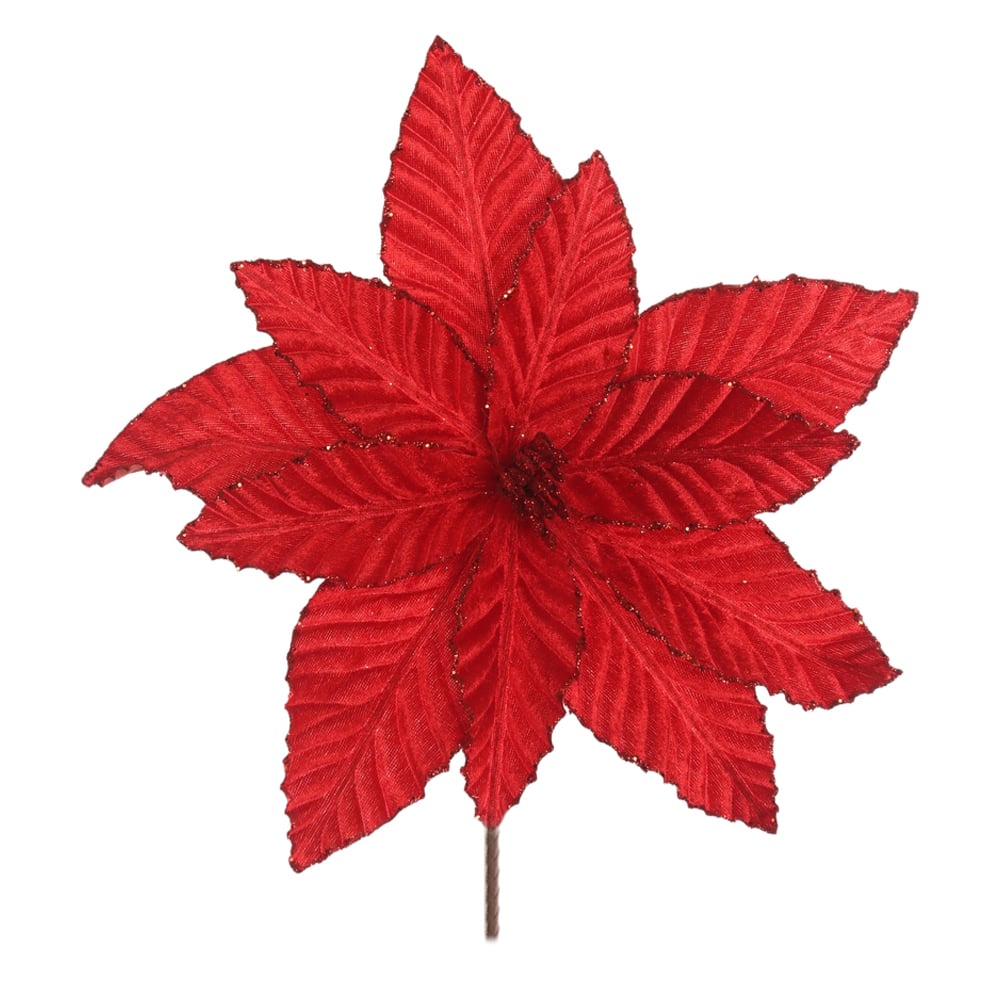 H.BICO DE PAPAGAIO NATAL AVELUDADO (VERMELHO GLITTER VERMELHO) 25cm 28d 11P