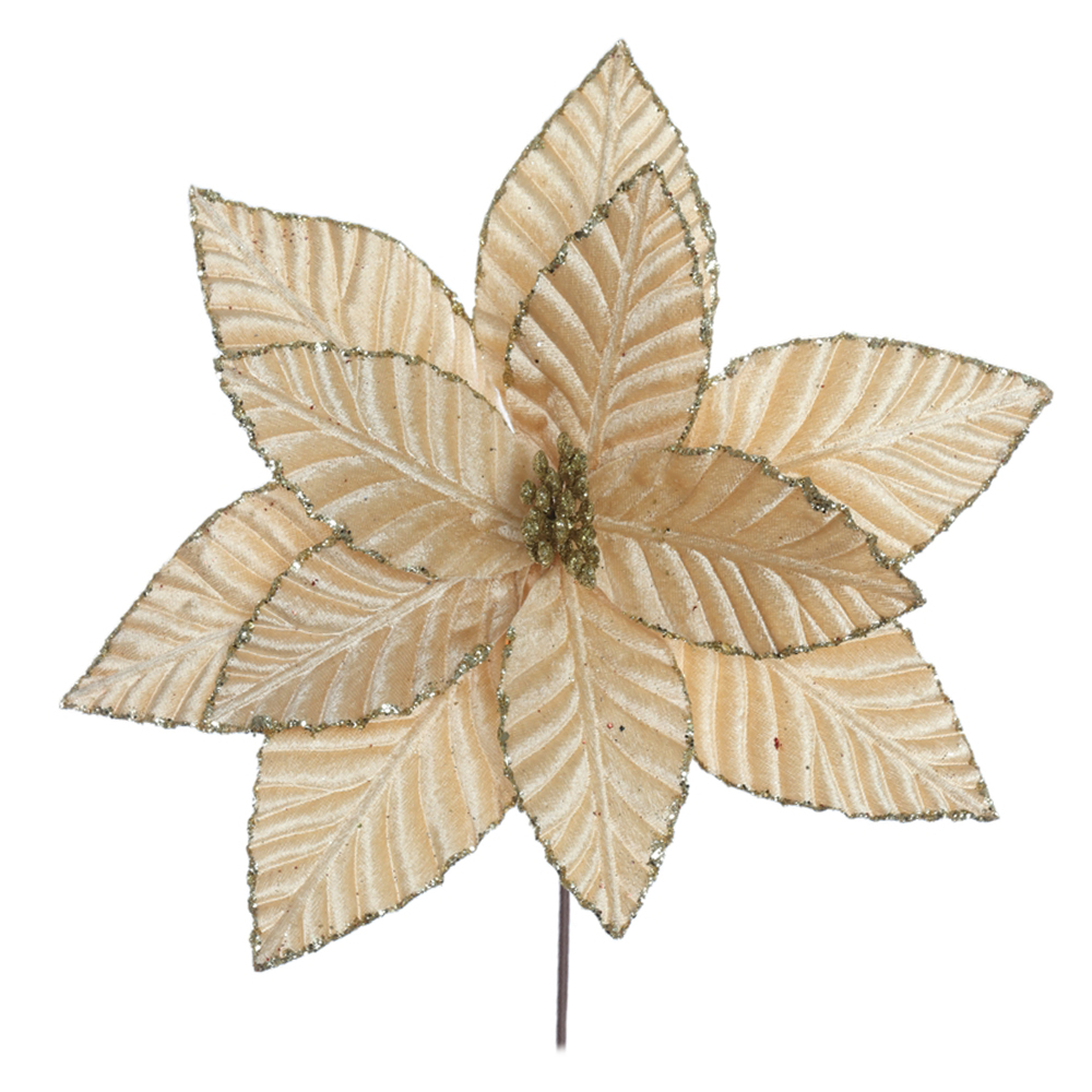 H.BICO DE PAPAGAIO NATAL AVELUDADO (DOURADO GLITTER DOURADO) 25cm 28d 11P