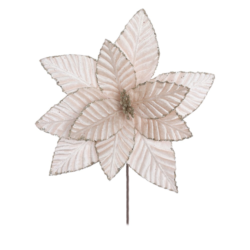 H.BICO DE PAPAGAIO NATAL AVELUDADO (CHAMPANHE GLITTER CHAMPANHE) 25cm 28d 11P